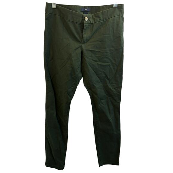 Pre-Loved Gap Women’s Stretch Skinny Ankle Pants — Size 2 Regular, Olive Green - Picture 1 of 4